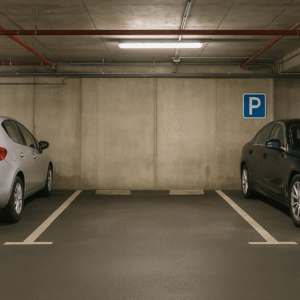 Image d'une place vide dans un parking souterrain